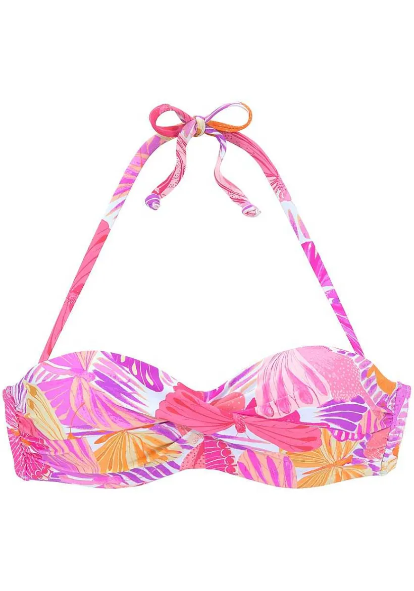LASCANA Bandeau-Butterfly Print Bandeau Bikini Top