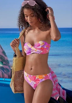 LASCANA Bandeau-Butterfly Print Bandeau Bikini Top