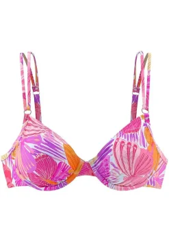 LASCANA Underwire-Butterfly Print Underwire Bikini Top