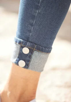 LASCANA Pants-Button Cuff Skinny Jeans