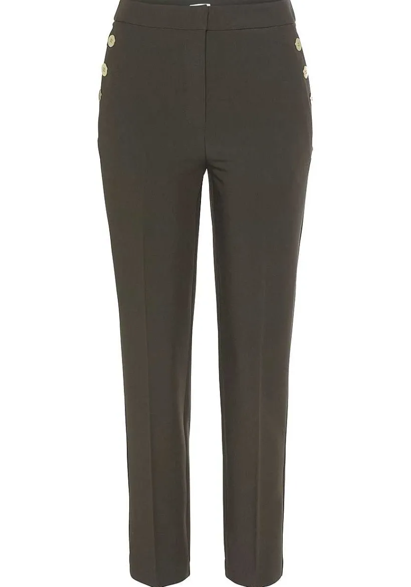 LASCANA Pants-Button Detail Ankle Pants