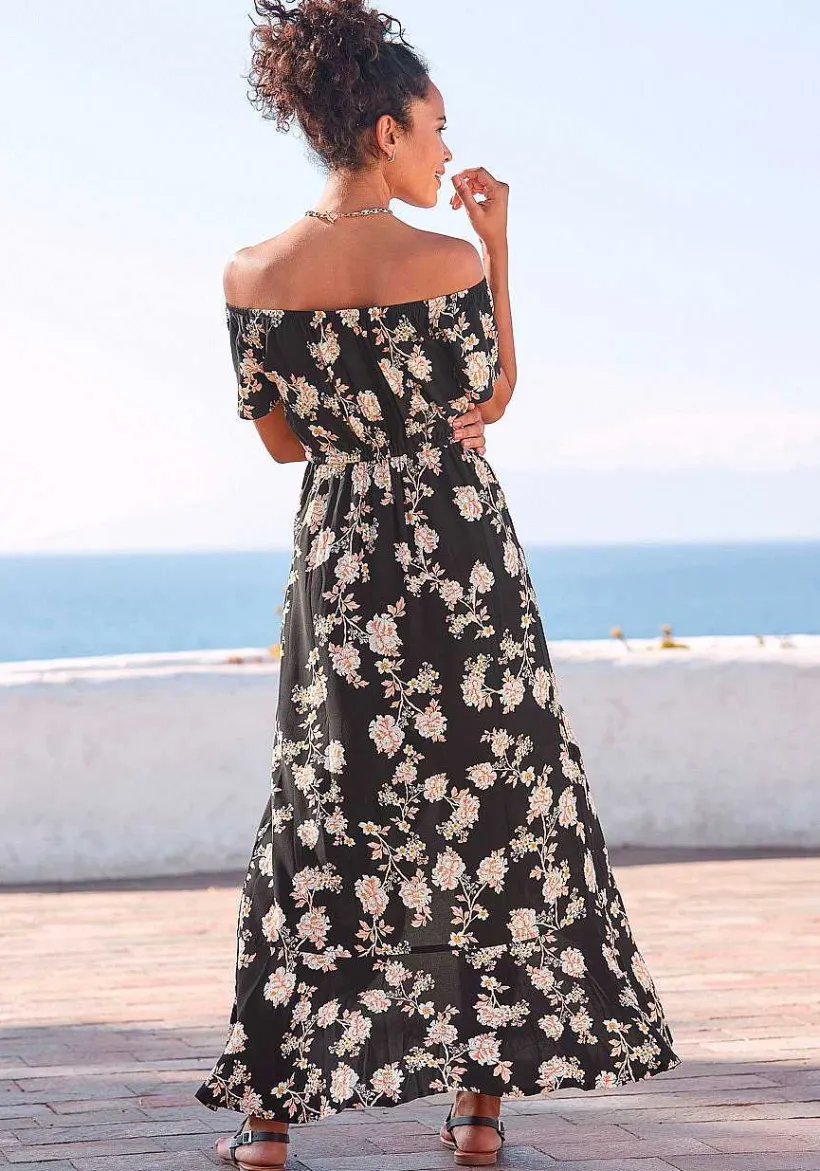 LASCANA Fall Dresses-Button Detail High Low Maxi Dress