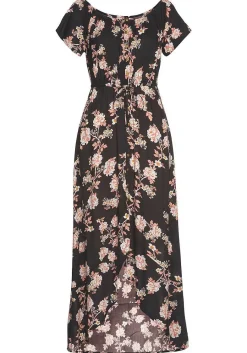 LASCANA Fall Dresses-Button Detail High Low Maxi Dress