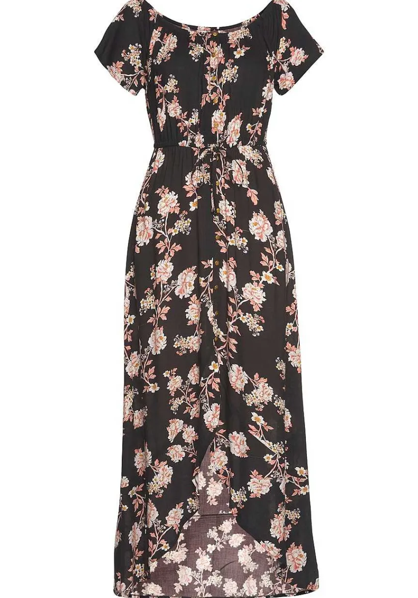 LASCANA Fall Dresses-Button Detail High Low Maxi Dress