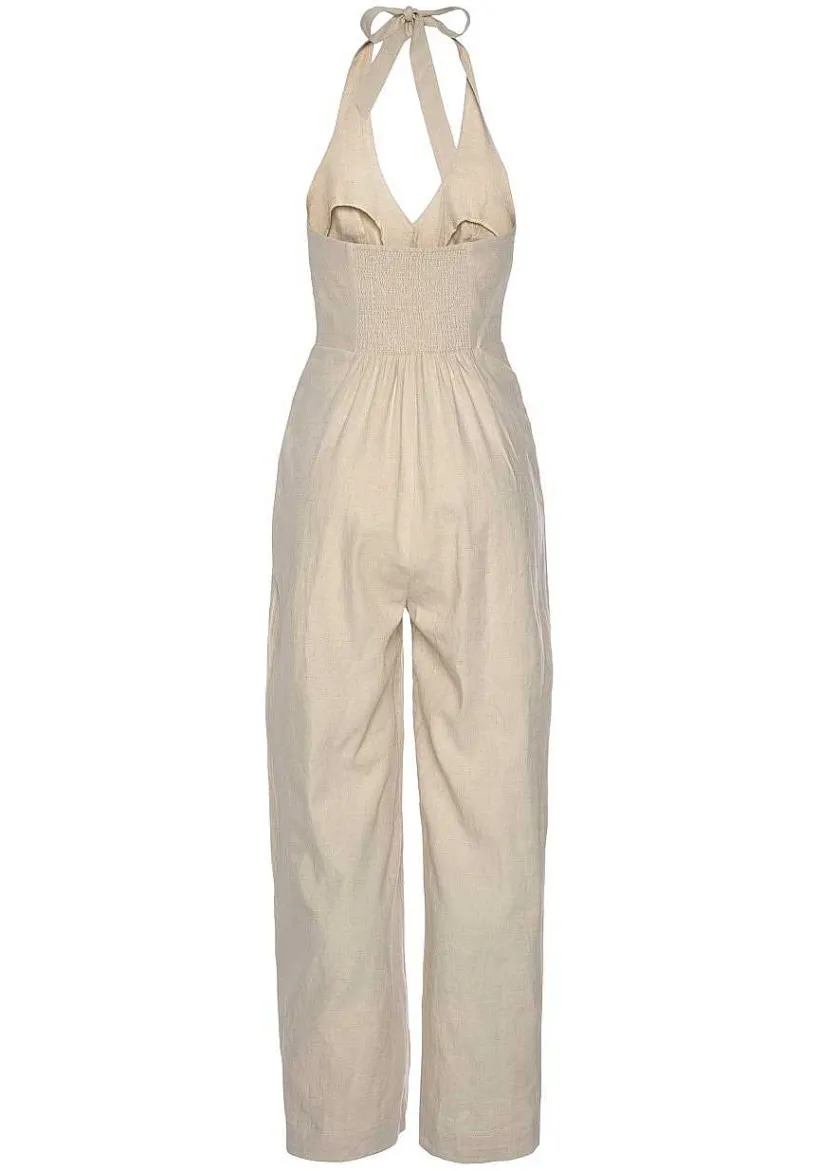 LASCANA Jumpsuits-Button Down Halterneck Jumpsuit