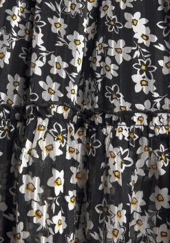 LASCANA Short Dresses-Carmen Neckline Floral Pattern Dress