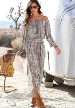 LASCANA Fall Dresses-Carmen Neckline Maxi Dress