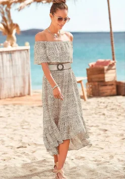 LASCANA Fall Dresses-Carmen Neckline Midi Dress