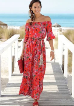 LASCANA Maxi Dresses-Carmen Style Print Maxi Dress