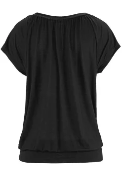 LASCANA Short Sleeve Tops-Casual V-Neck Top