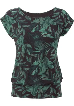 LASCANA Short Sleeve Tops-Casual Waist Band Top