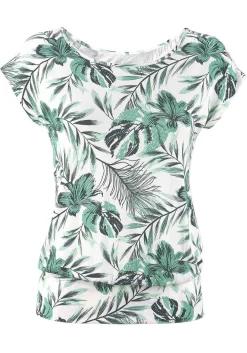 LASCANA Short Sleeve Tops-Casual Waist Band Top