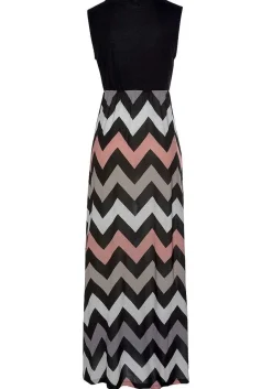 LASCANA Maxi Dresses-Chevron Print Maxi Dress