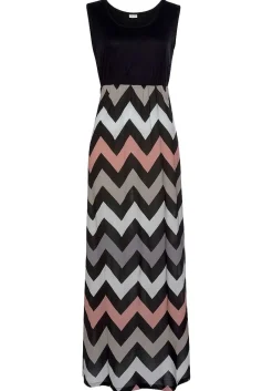 LASCANA Maxi Dresses-Chevron Print Maxi Dress