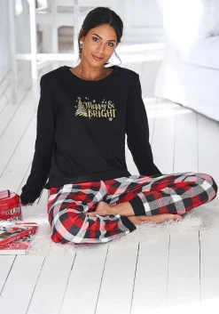 LASCANA Pajamas & Sets-Christmas Long Sleeve Pajama Shirt