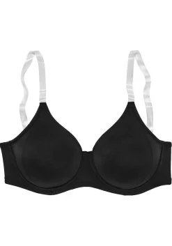 LASCANA D+ Bras-Clear Strap Underwire T-Shirt Bra