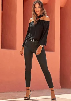 LASCANA Blouses-Cold Shoulder Ring Detail Blouse