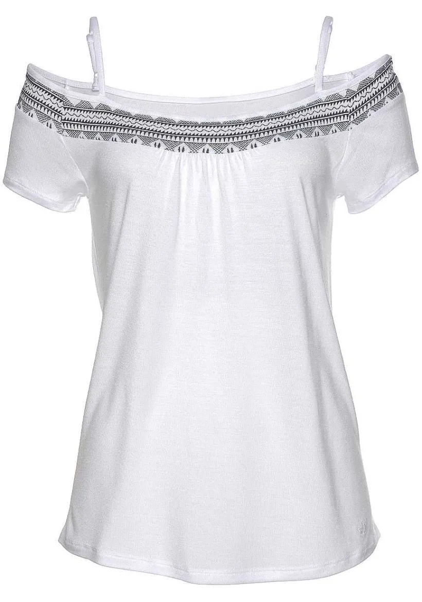 LASCANA Short Sleeve Tops-Cold Shoulder Top