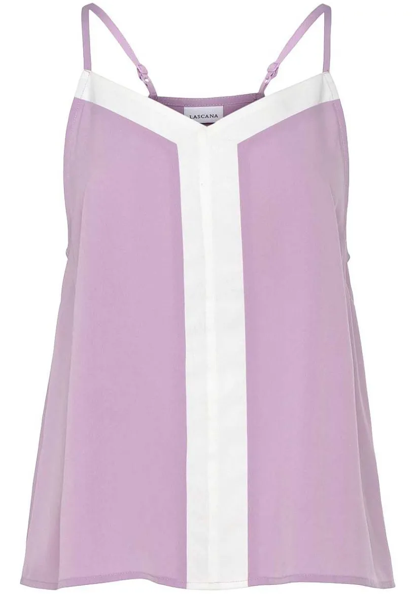 LASCANA Sleeveless Tops-Color Block V-Neck Top