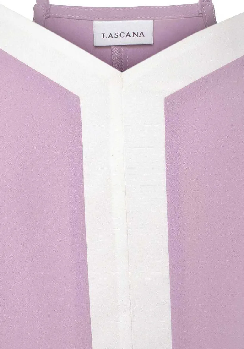 LASCANA Sleeveless Tops-Color Block V-Neck Top