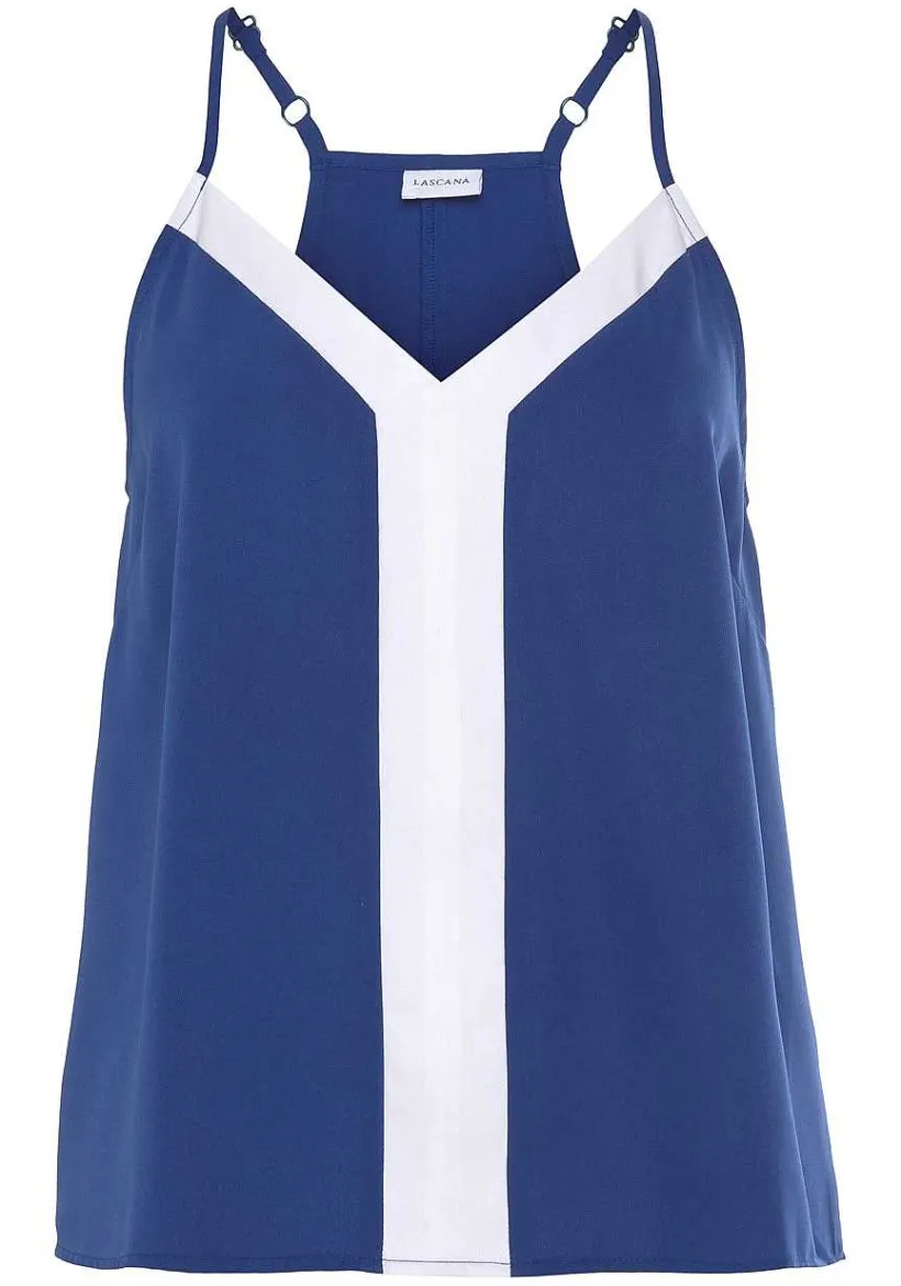 LASCANA Sleeveless Tops-Color Block V-Neck Top