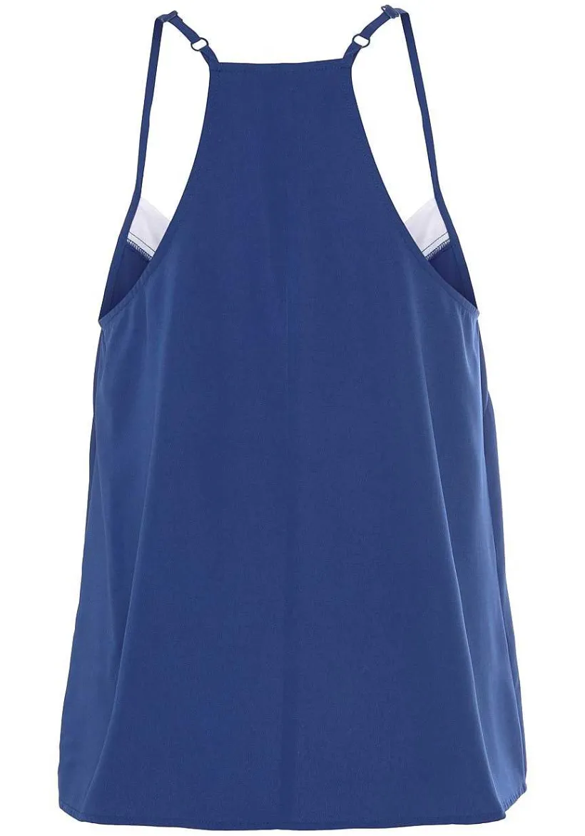 LASCANA Sleeveless Tops-Color Block V-Neck Top