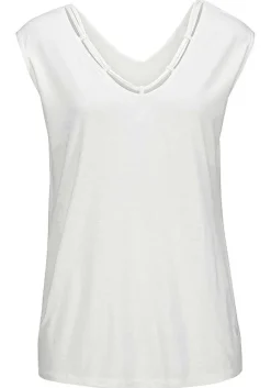 LASCANA Short Sleeve Tops-Cord Detail V-Neck Top