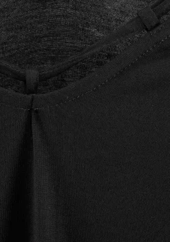 LASCANA Short Sleeve Tops-Cord Detail V-Neck Top