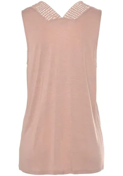LASCANA Sleeveless Tops-Crochet Insert Tank Top