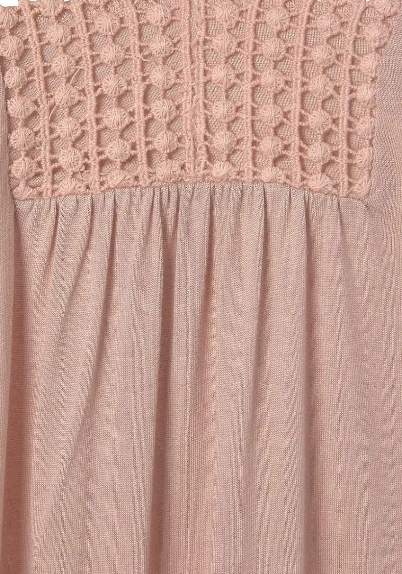 LASCANA Sleeveless Tops-Crochet Insert Tank Top