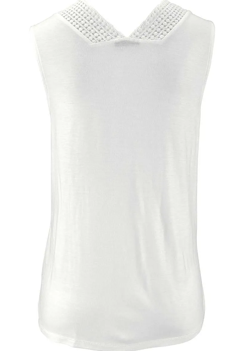 LASCANA Sleeveless Tops-Crochet Insert Tank Top
