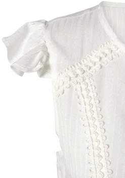 LASCANA Short Dresses-Crochet Ruffle Trim Dress