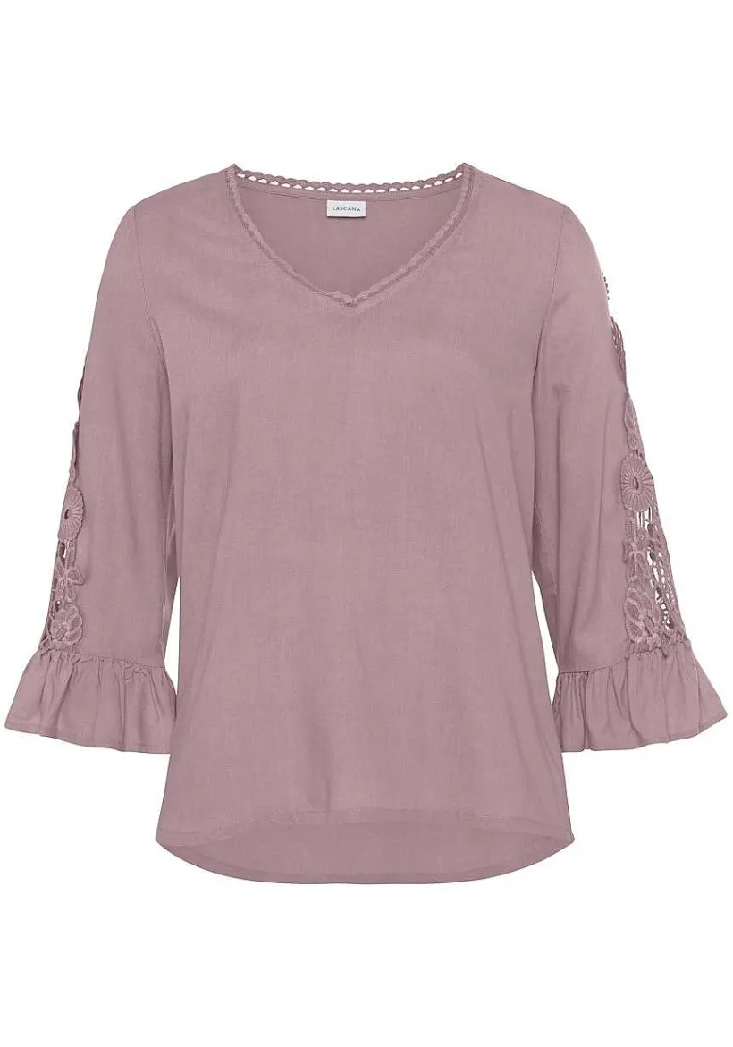 LASCANA Blouses-Crochet Sleeve Blouse