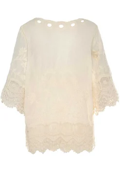 LASCANA Blouses-Crochet Trim Tunic Blouse