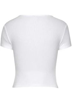 LASCANA Short Sleeve Tops-Cropped V-Neck Top