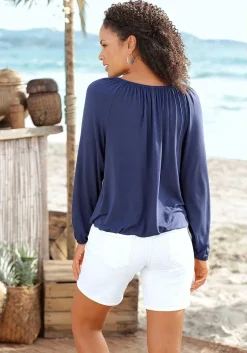 LASCANA Shorts-Cuffed Denim Shorts