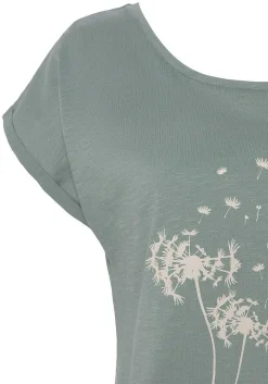 LASCANA Short Sleeve Tops-Dandelion Print Top