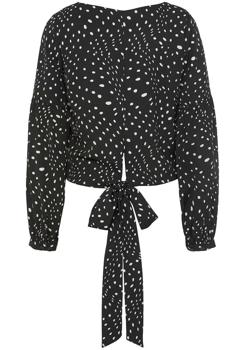 LASCANA Blouses-Dot Print Long Sleeve Blouse