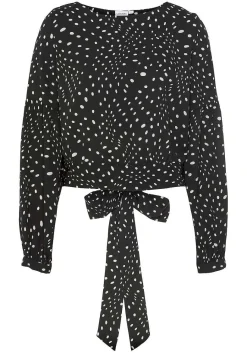 LASCANA Blouses-Dot Print Long Sleeve Blouse
