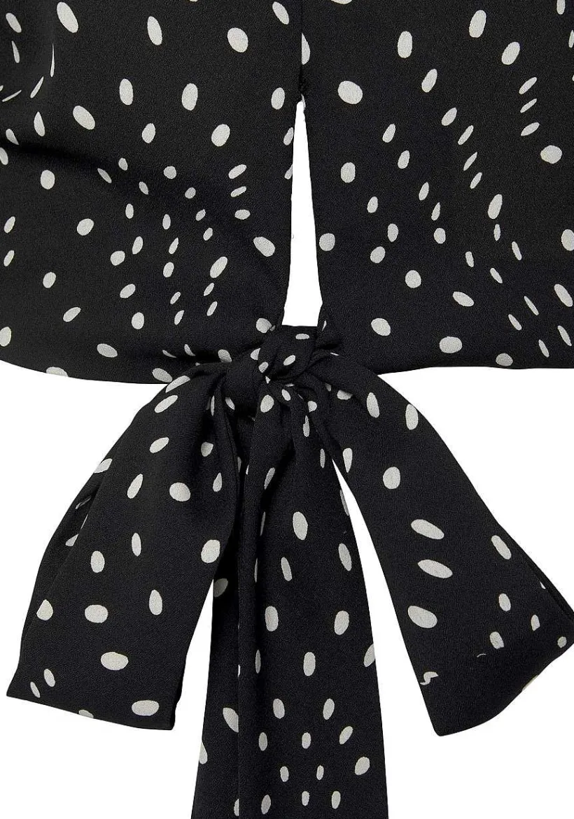 LASCANA Blouses-Dot Print Long Sleeve Blouse