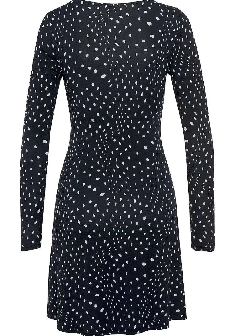 LASCANA Fall Dresses-Dot Print Long Sleeve Dress