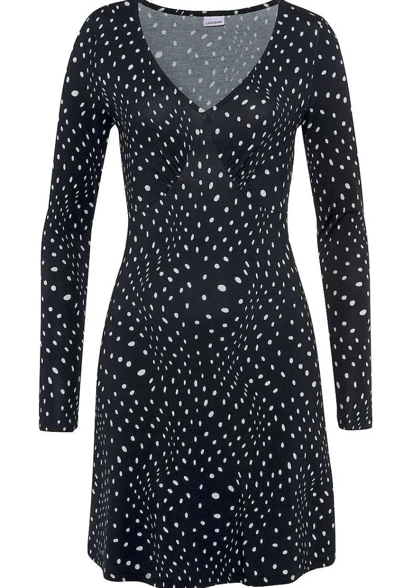 LASCANA Fall Dresses-Dot Print Long Sleeve Dress