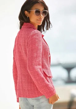 LASCANA Blazers-Double Breasted Boucle Blazer