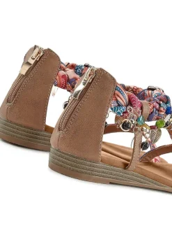 LASCANA Sandals-Embellished Braided Sandals