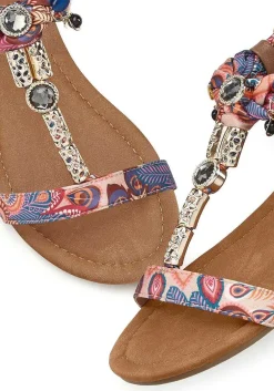LASCANA Sandals-Embellished Braided Sandals