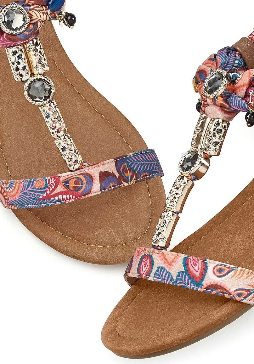 LASCANA Sandals-Embellished Braided Sandals