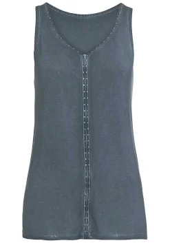LASCANA Sleeveless Tops-Embellished Sleeveless V-Neck Top