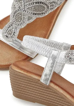 LASCANA Heels & Wedges-Embellished Wedge Sandals