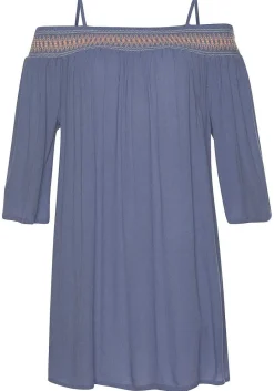 LASCANA Sundresses-Embroidered Cold Shoulder Dress