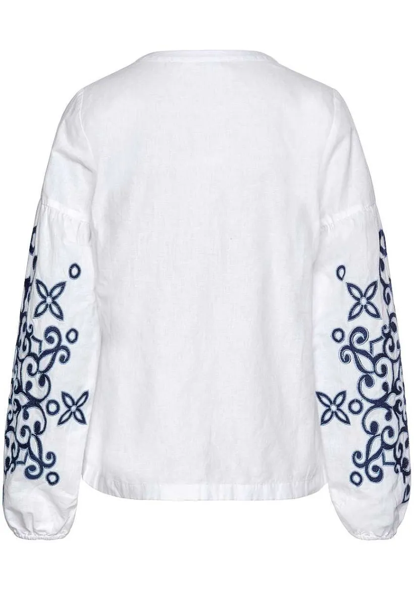 LASCANA Blouses-Embroidered Long Sleeve Blouse